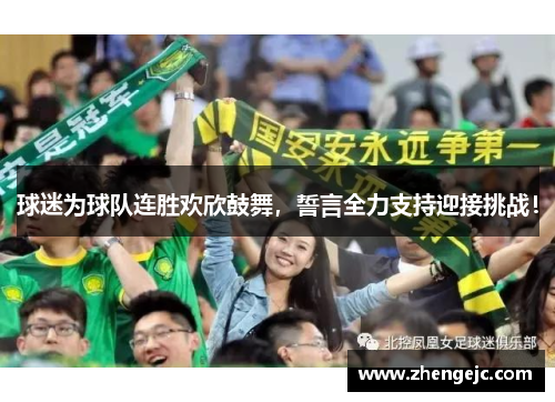 球迷为球队连胜欢欣鼓舞，誓言全力支持迎接挑战！